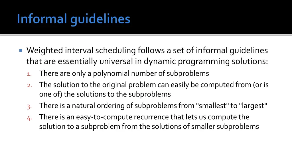 weighted interval scheduling follows