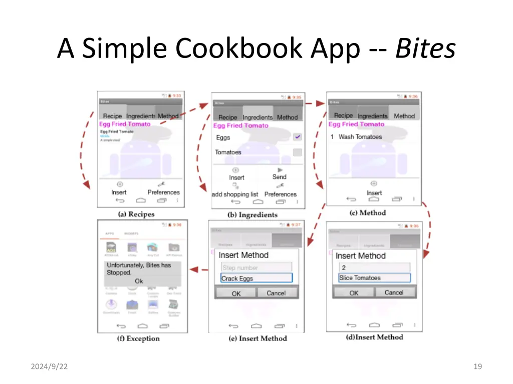 a simple cookbook app bites