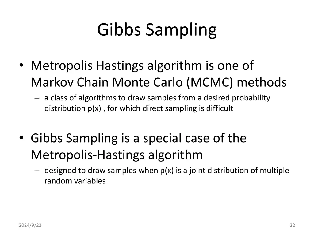 gibbs sampling