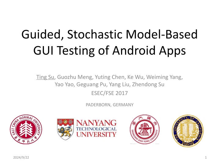 guided stochastic model based gui testing