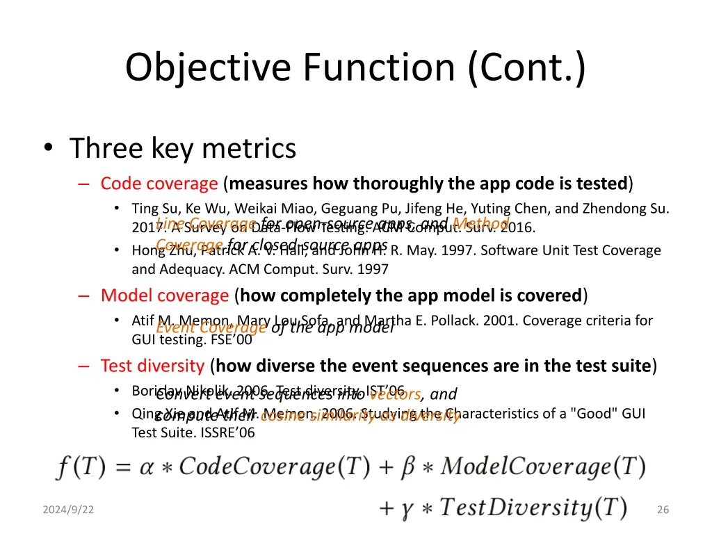 objective function cont