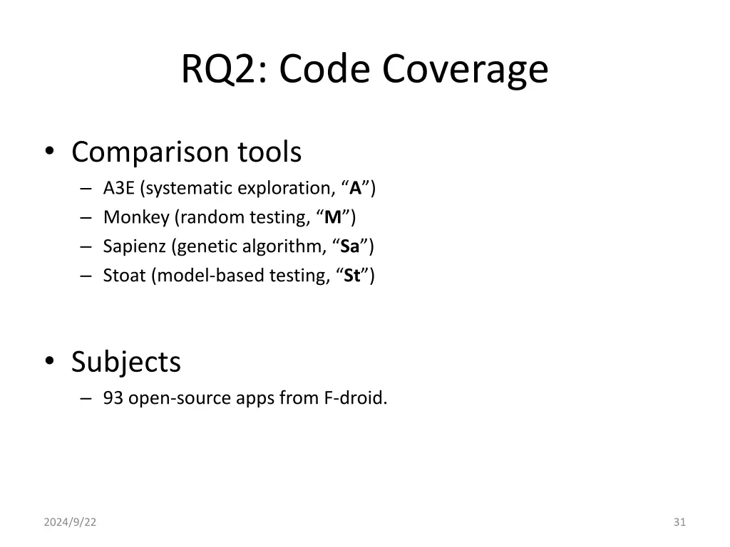 rq2 code coverage