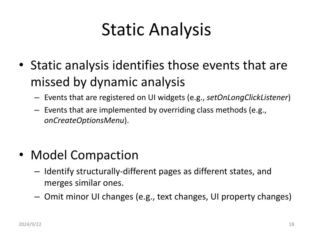 static analysis