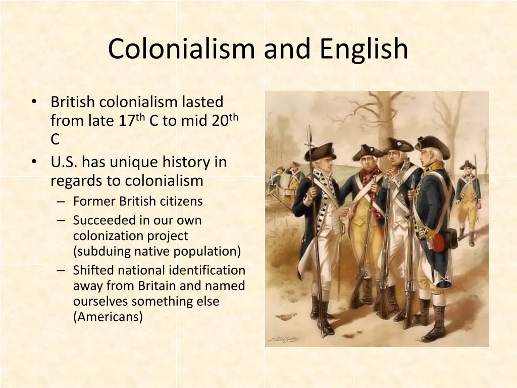 colonialism and english