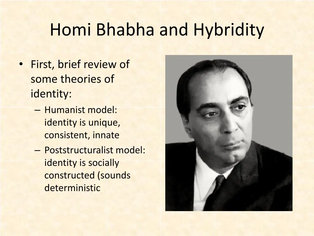 homi bhabha and hybridity