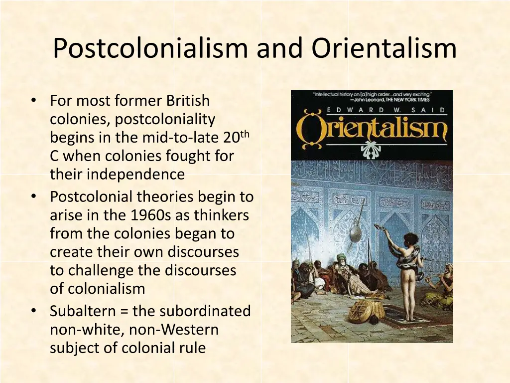 postcolonialism and orientalism