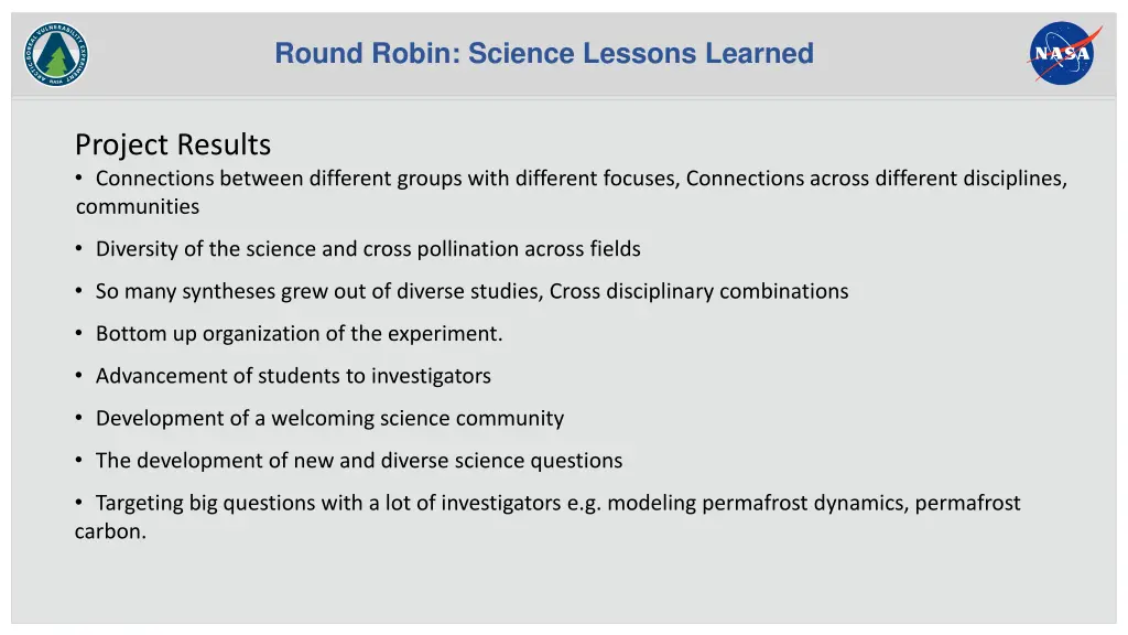 round robin science lessons learned 6