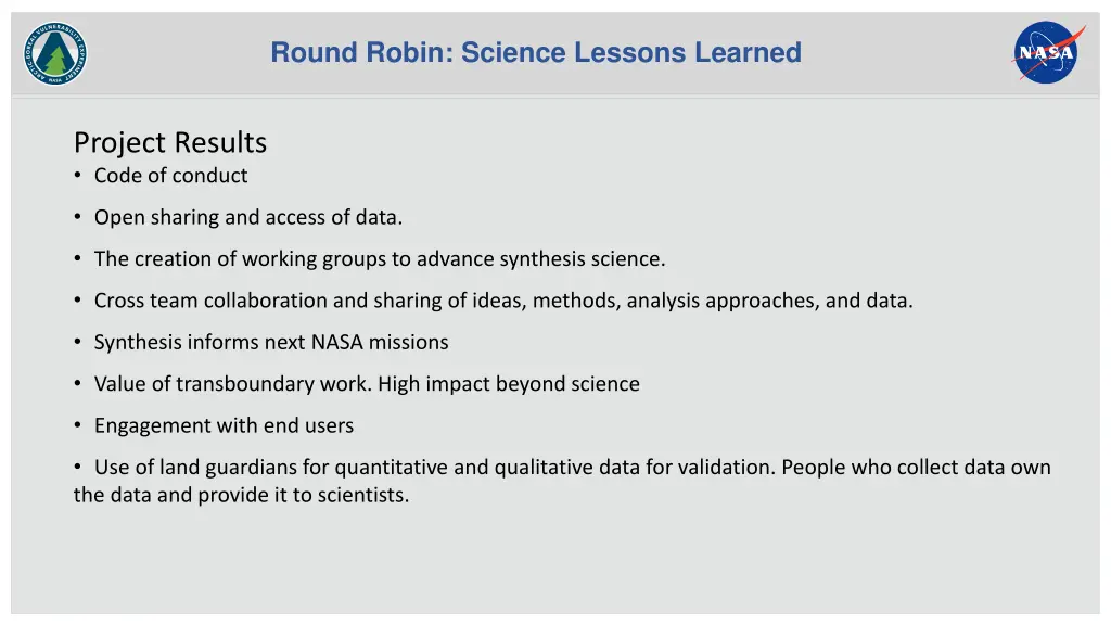 round robin science lessons learned 7