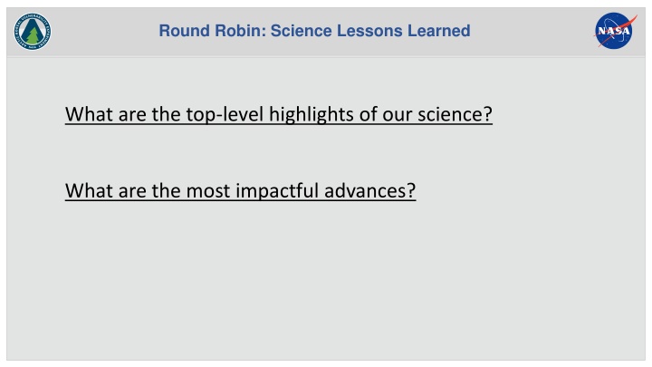 round robin science lessons learned