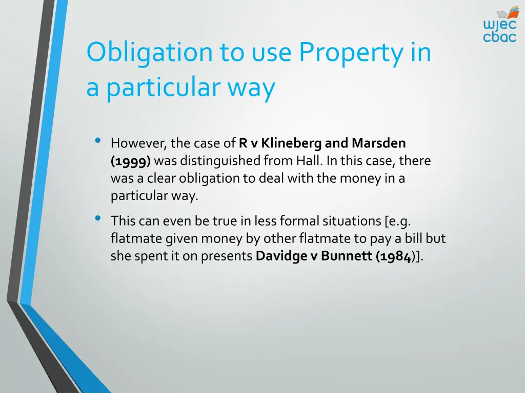 obligation to use property in a particular way 1