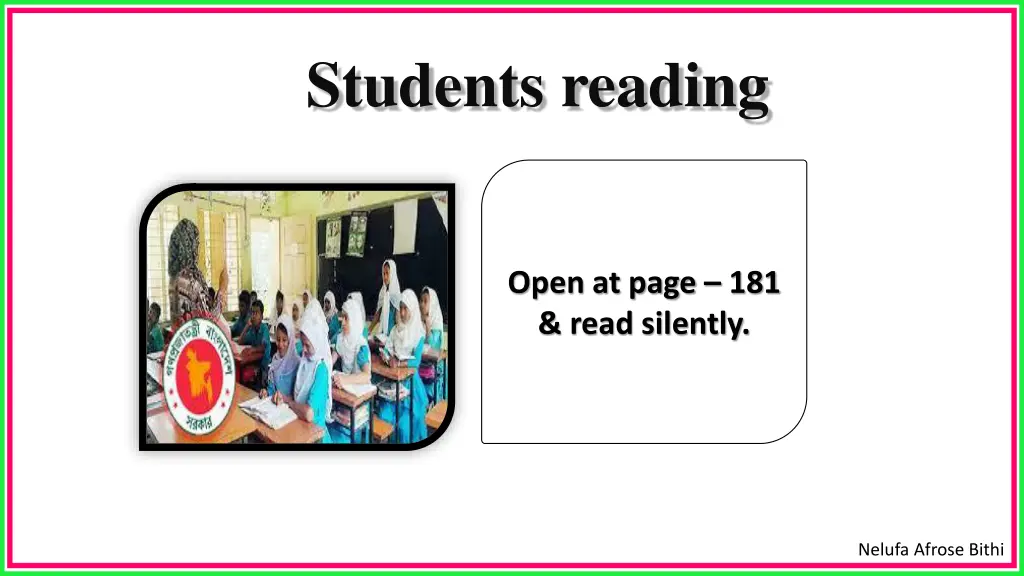 students reading