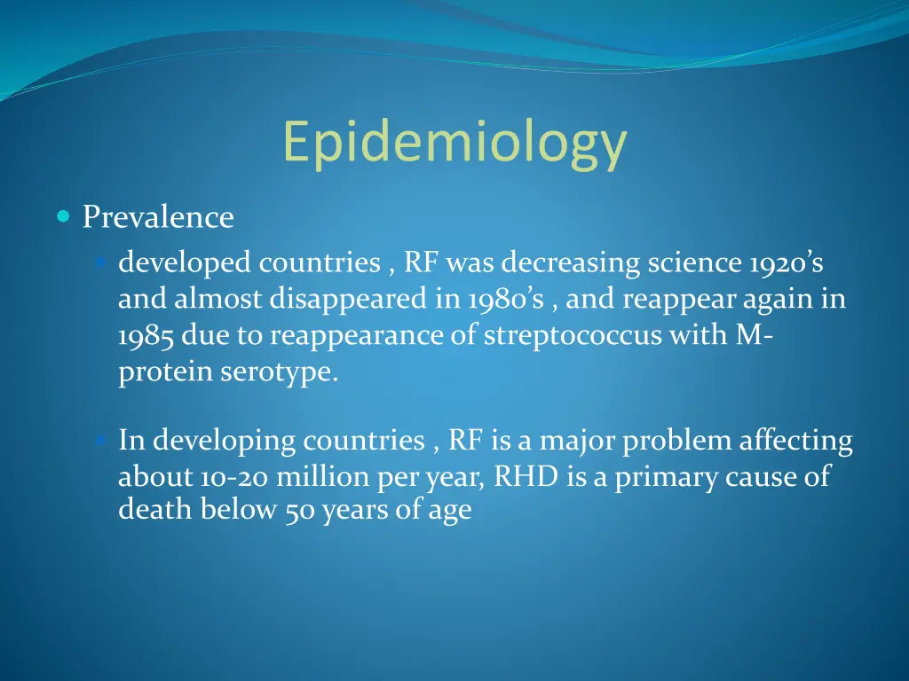 epidemiology