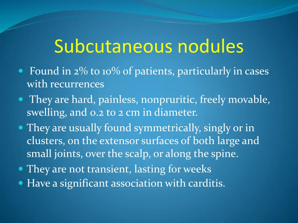 subcutaneous nodules