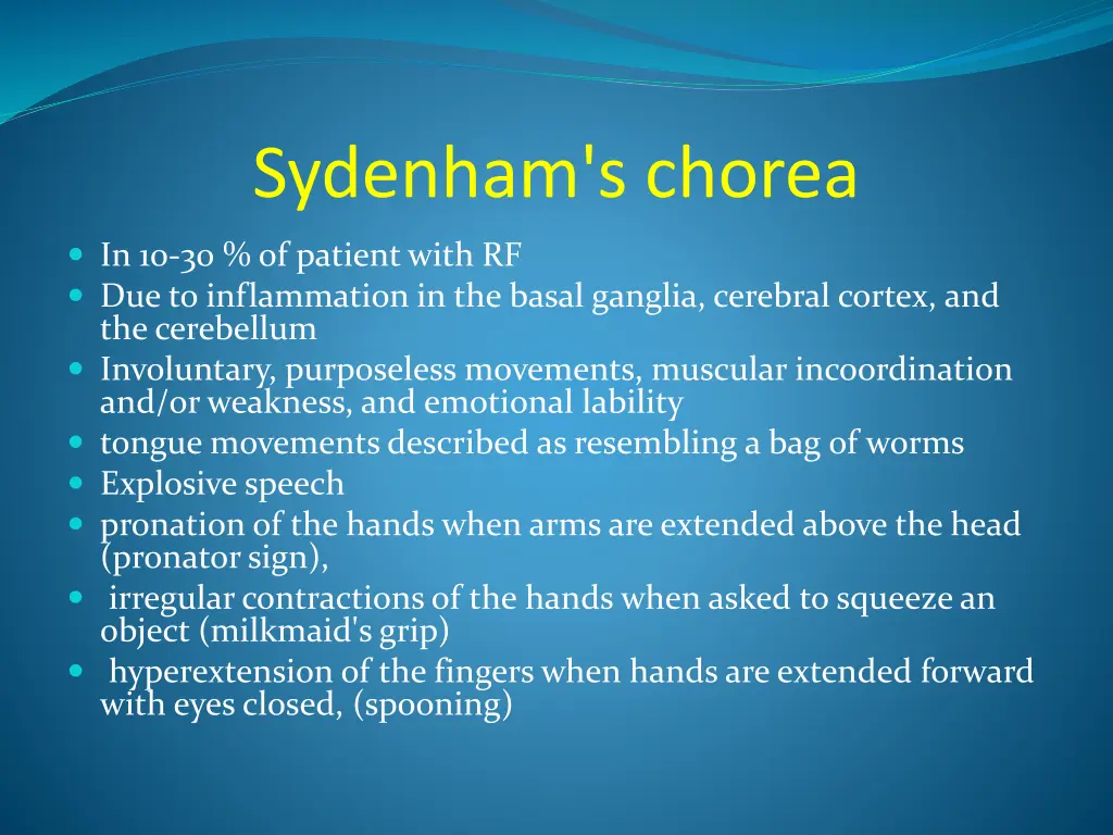 sydenham s chorea