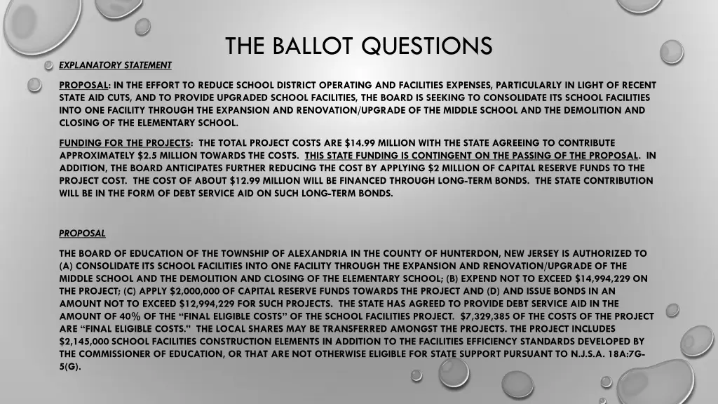 the ballot questions