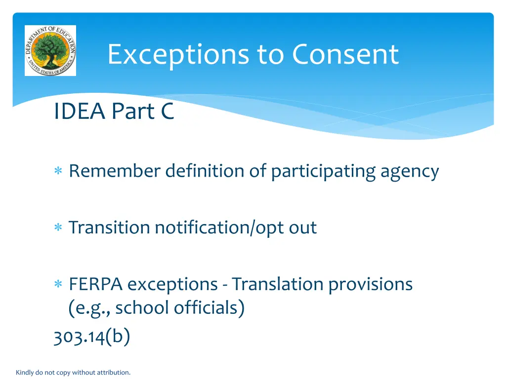 exceptions to consent