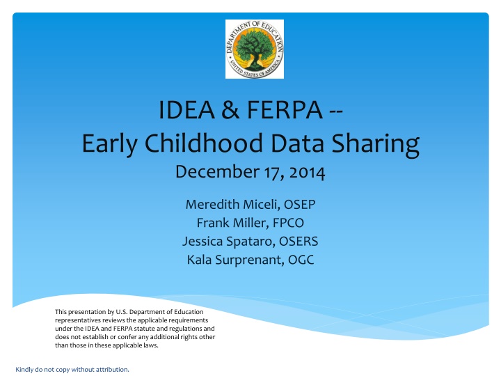 idea ferpa early childhood data sharing december