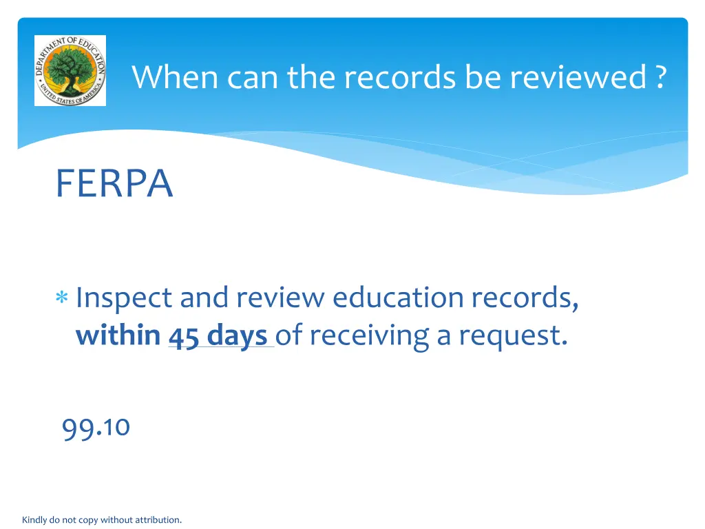 when can the records be reviewed 2