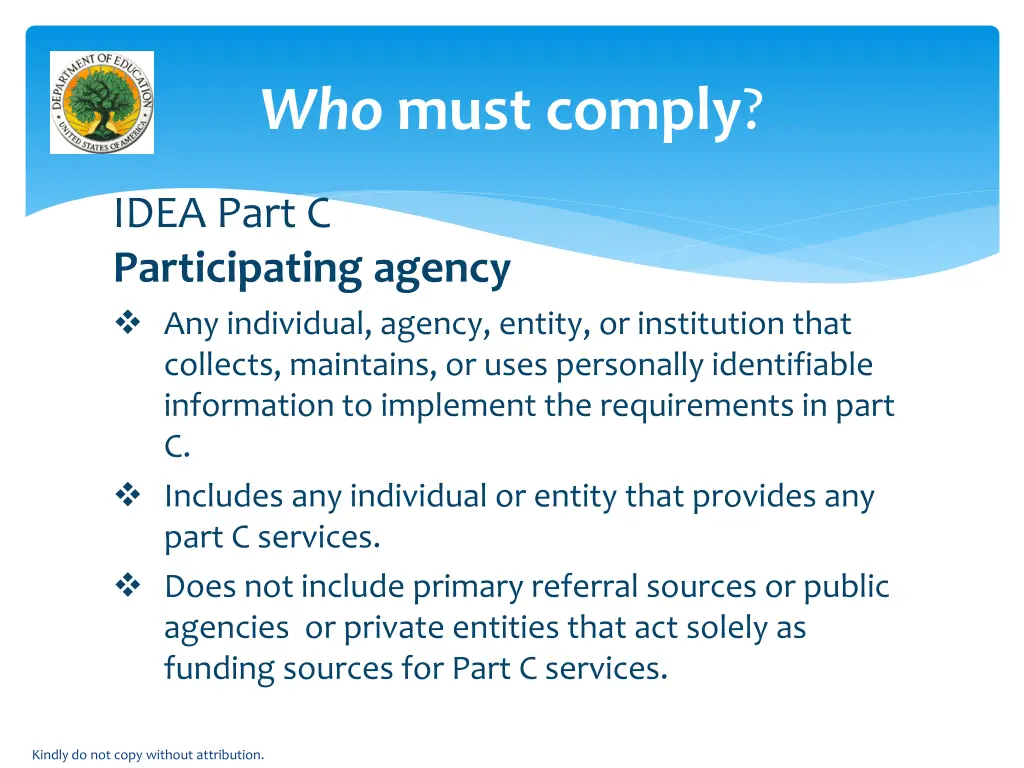 who must comply 1