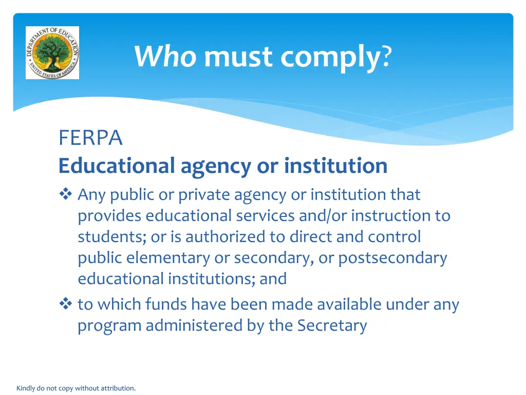 who must comply 3