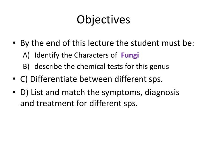 objectives