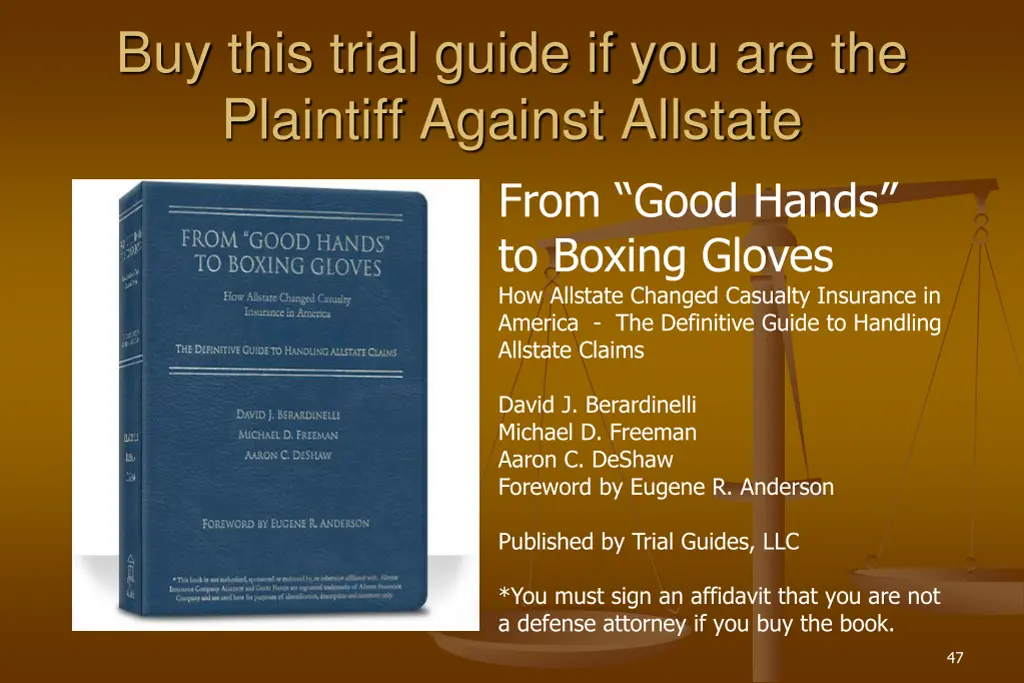 buy this trial guide if you are the plaintiff