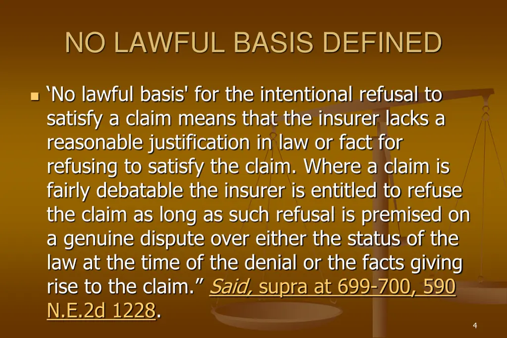 no lawful basis defined