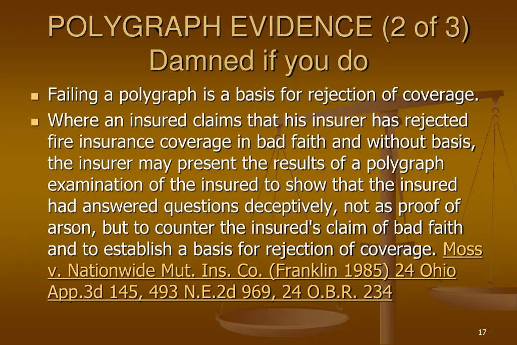 polygraph evidence 2 of 3 damned if you do