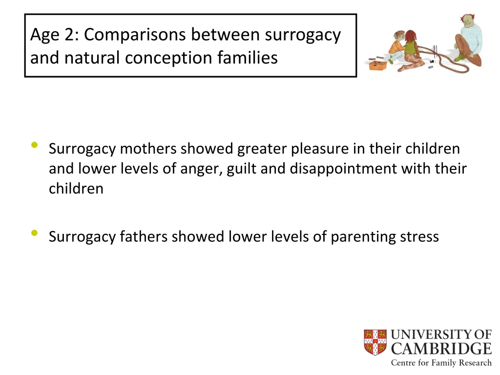 age 2 comparisons between surrogacy and natural