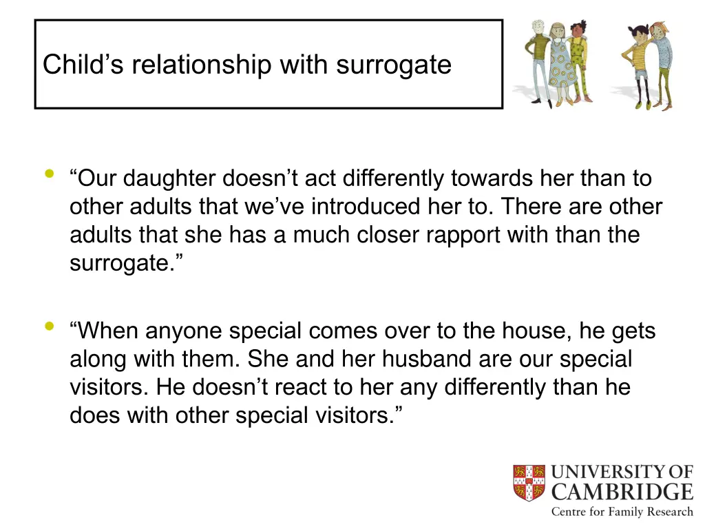 child s relationship with surrogate 1