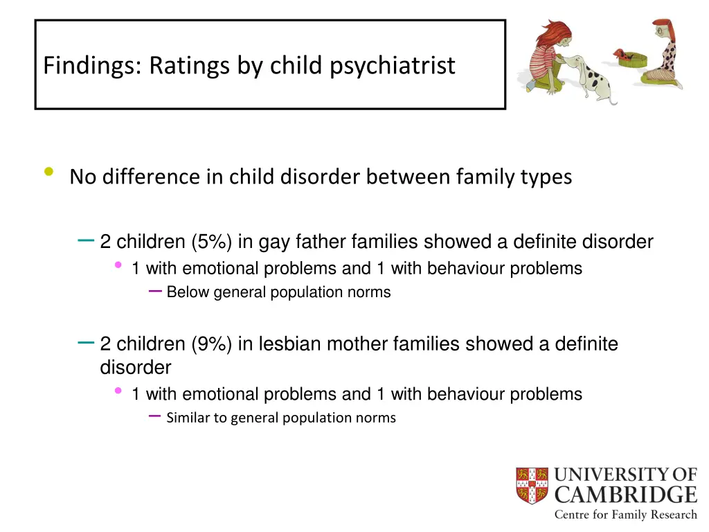 findings ratings by child psychiatrist