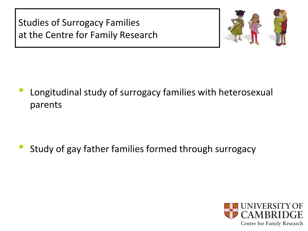 studies of surrogacy families at the centre