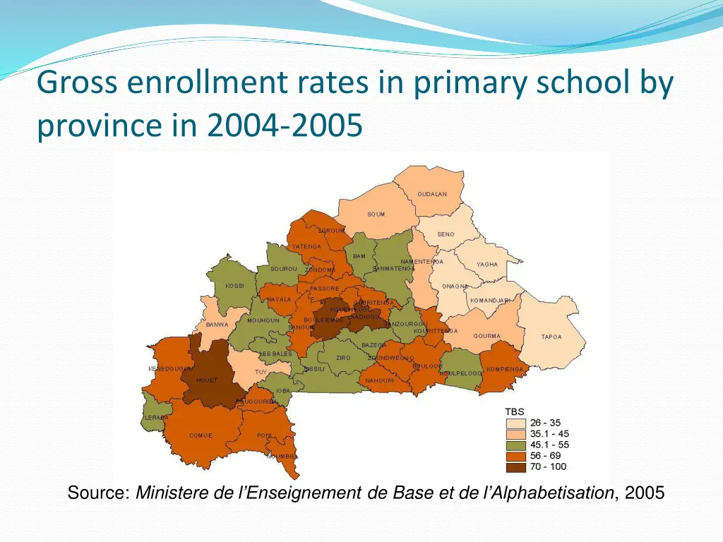 gross enrollment rates in primary school