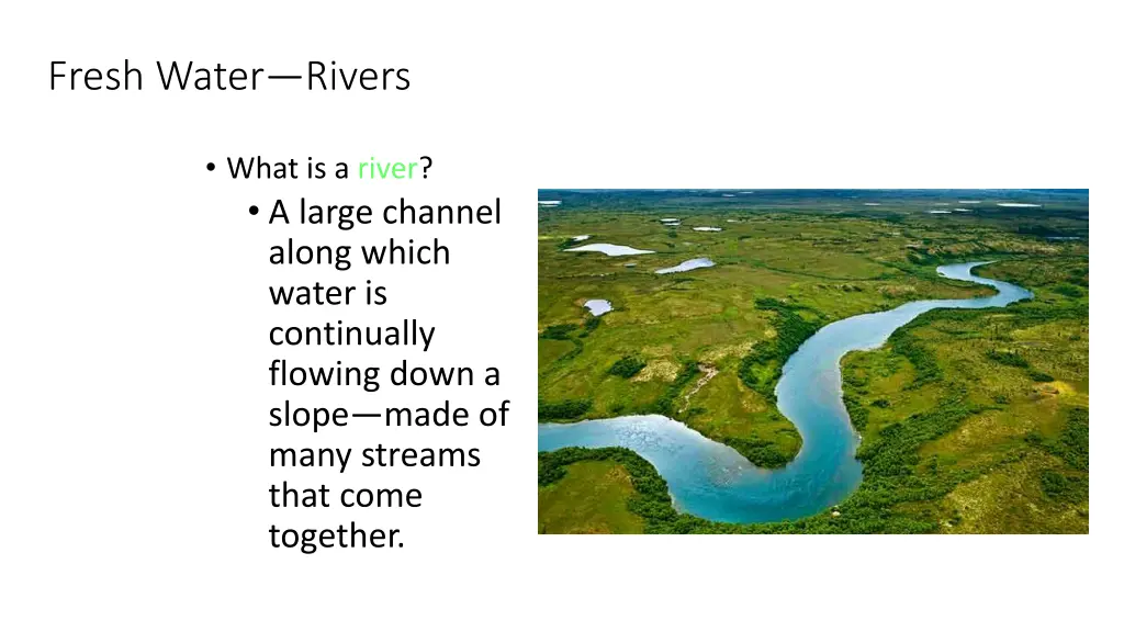 fresh water rivers