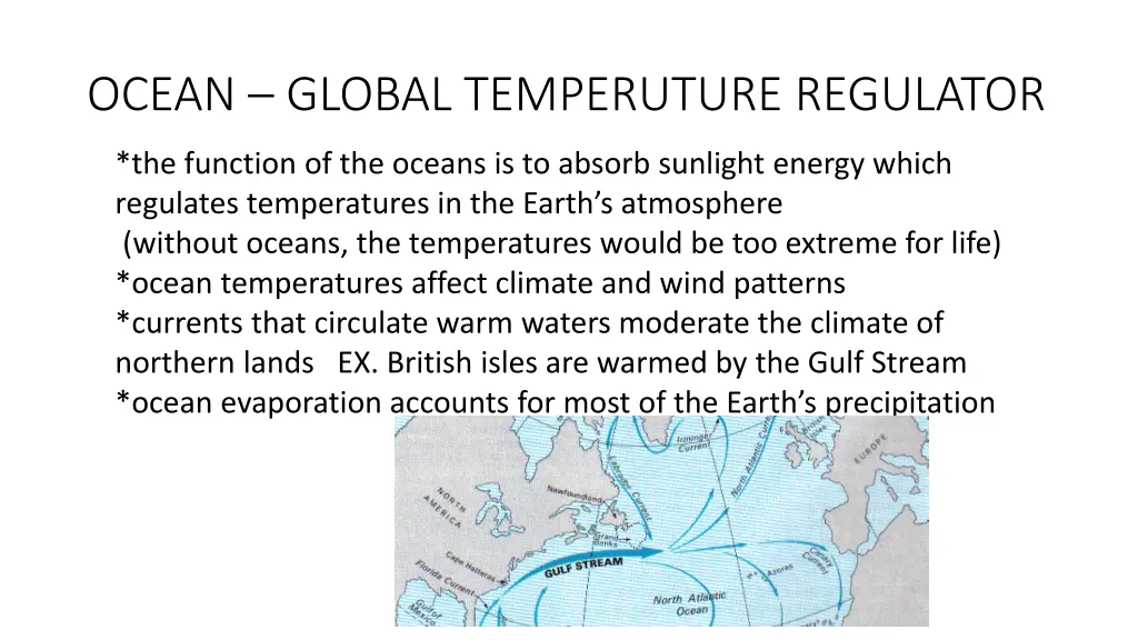 ocean global temperuture regulator