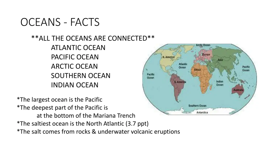 oceans facts