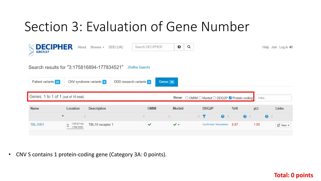 section 3 evaluation of gene number