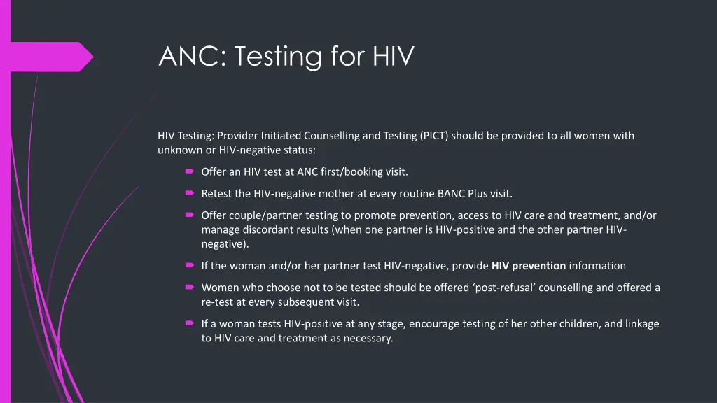 anc testing for hiv