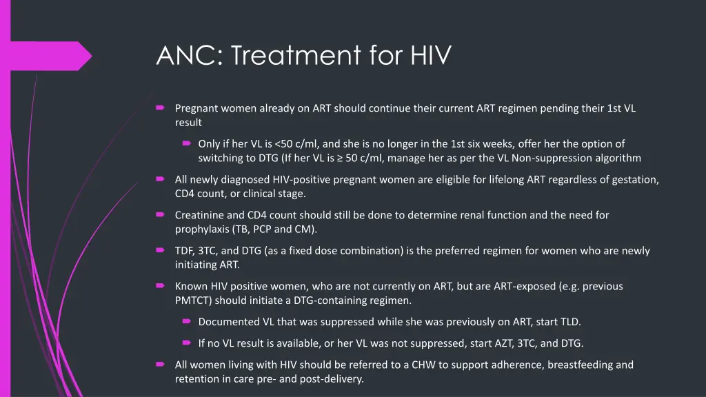 anc treatment for hiv