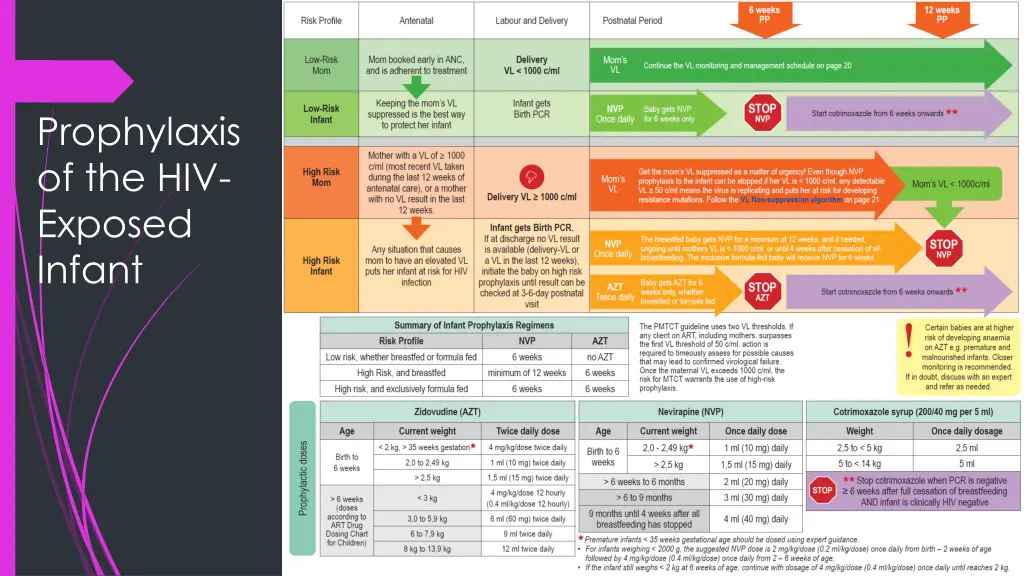 prophylaxis of the hiv exposed infant