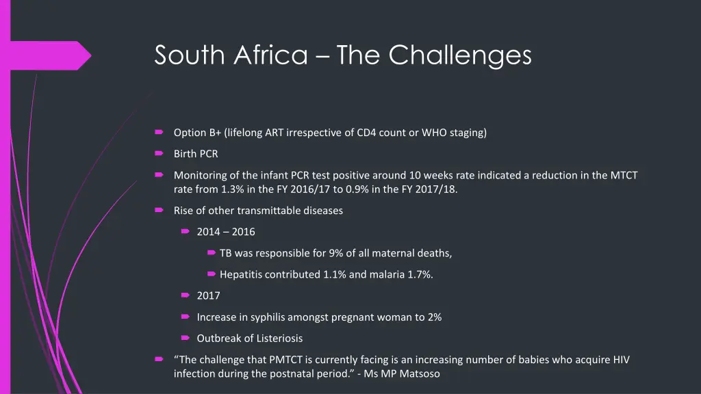 south africa the challenges