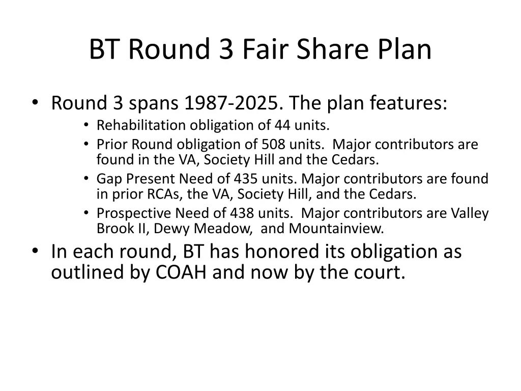 bt round 3 fair share plan