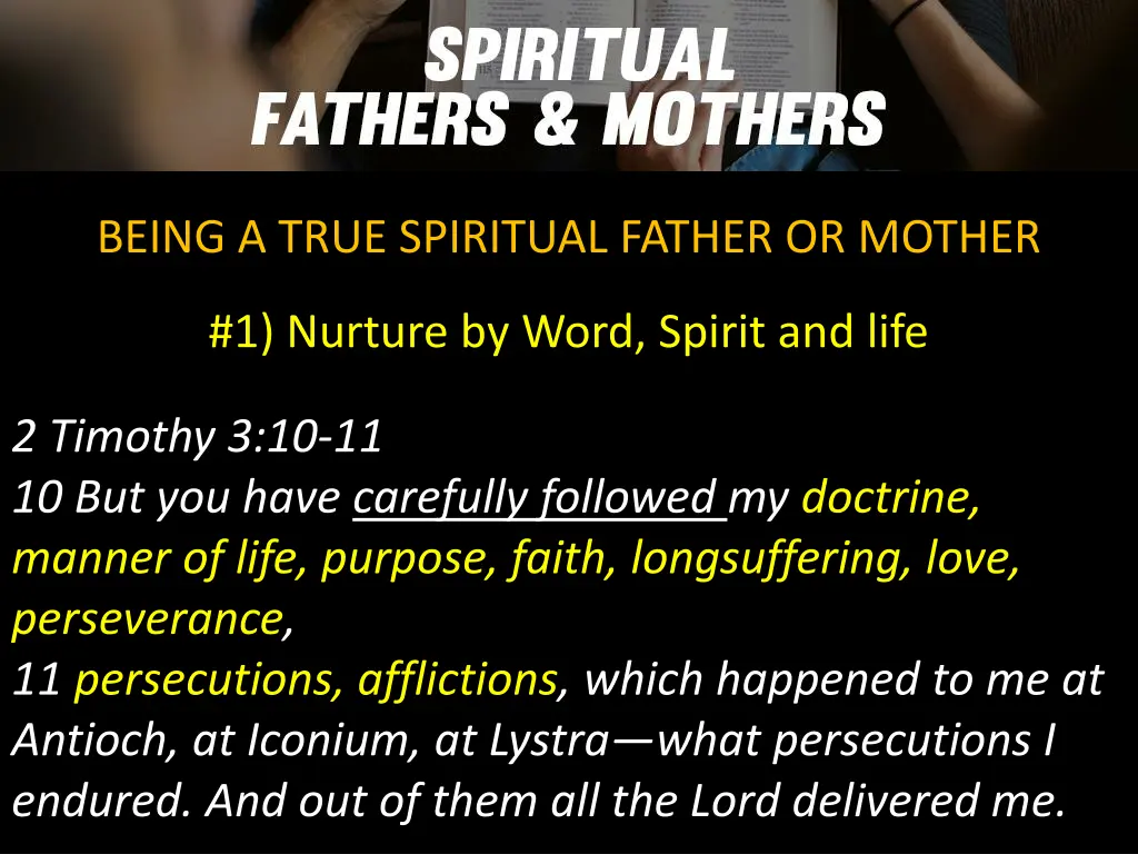 being a true spiritual father or mother 1