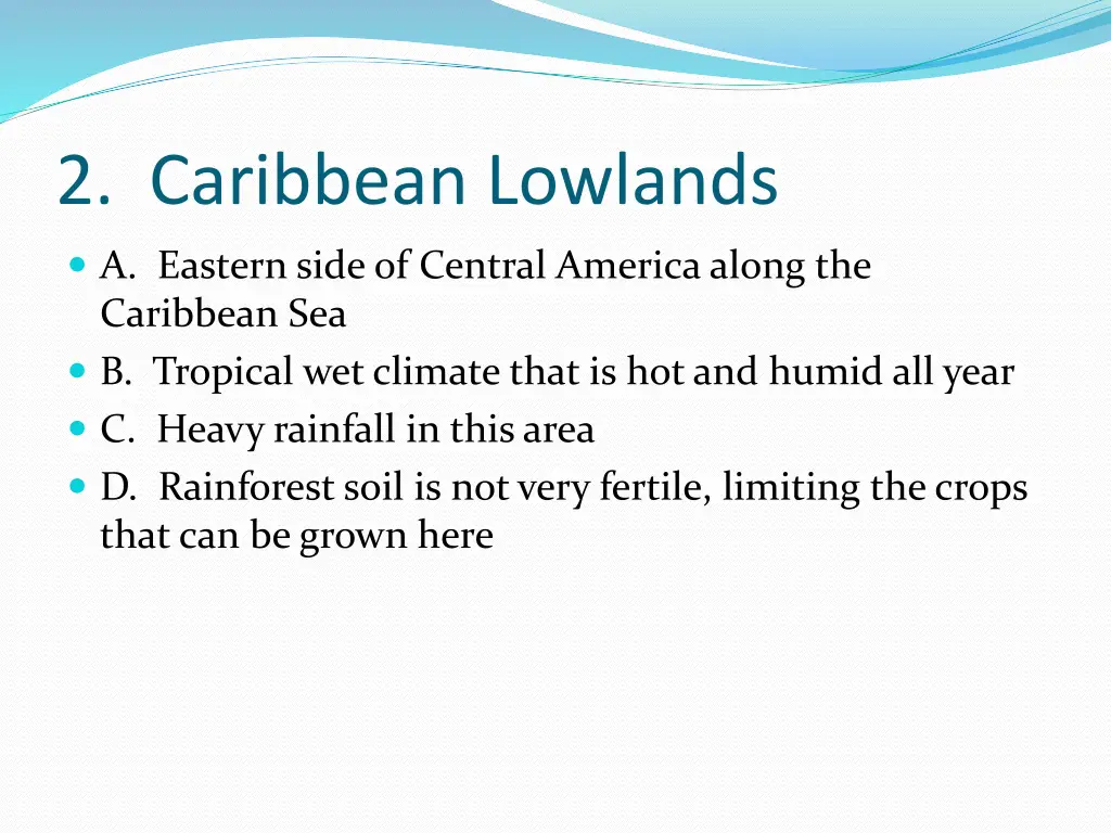 2 caribbean lowlands