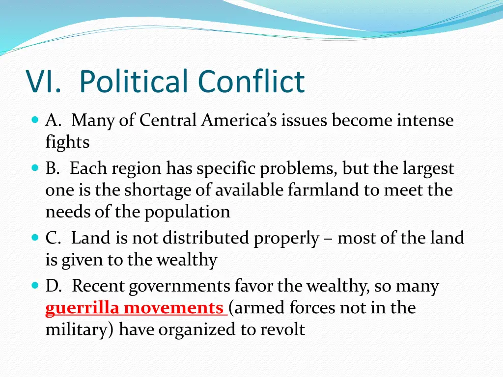 vi political conflict