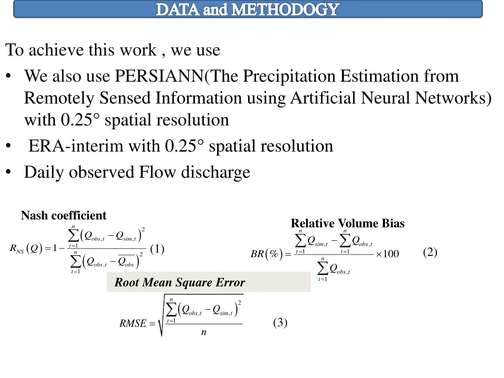 data and methodogy