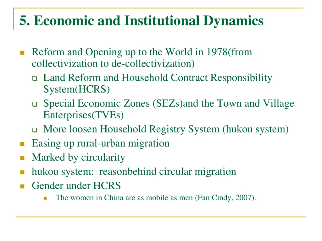 5 economic and institutional dynamics