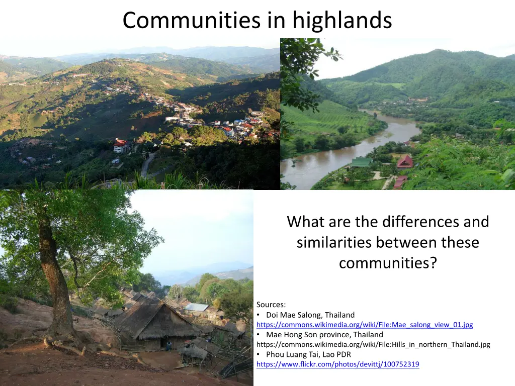 communities in highlands