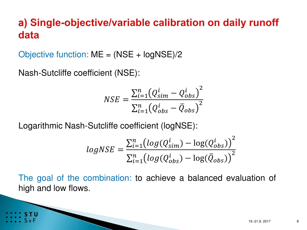 objective function me nse lognse 2