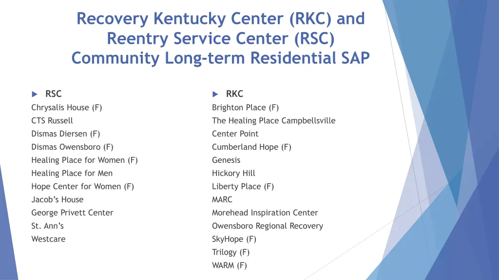 recovery kentucky center rkc and reentry service